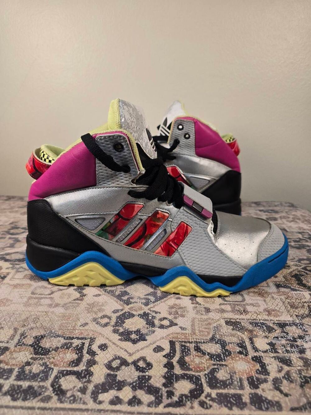 Adidas Streetball 1.5 Men’s Size 13 Metallic Silver Magenta Custom D74414